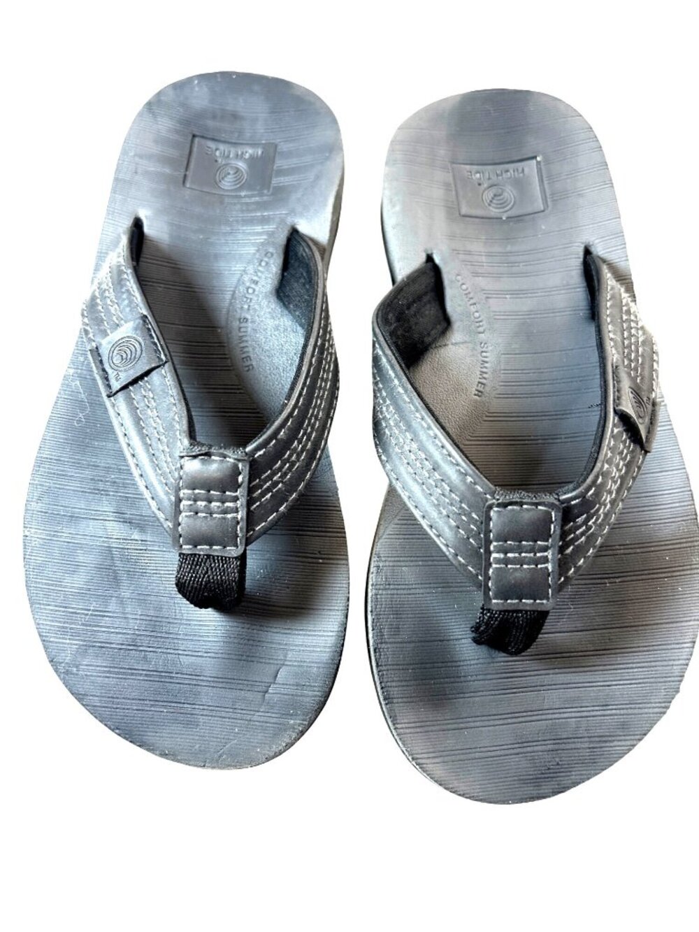 High Tide Girls Flip Flops Black Size 2
